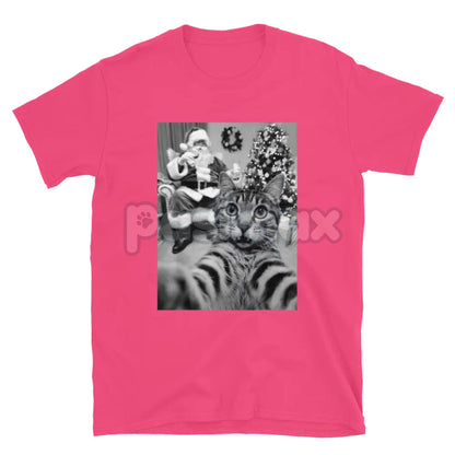 Claws and Claus Unisex Short Sleeve T-Shirt - Funny Holiday Pun Tee, Edgy Christmas Graphic, Wild Festive Apparel