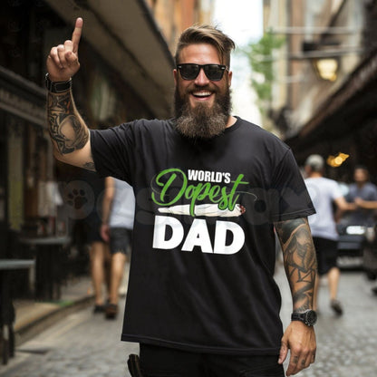 Funny "World's Dopest Dad" T-Shirt – Father's Day Retro Graphic Tee