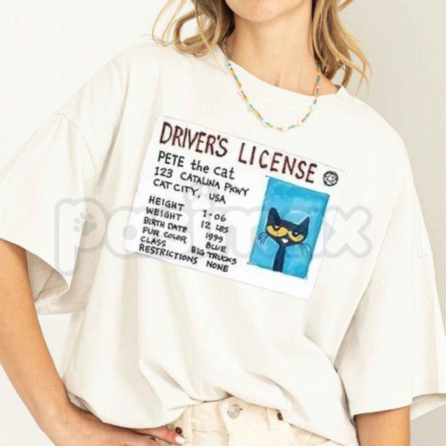 Petee The Cat Funny Driver Shirt – Groovy Childhood Cartoon Graphic Tee, Unisex Cotton Retro Character T-Shirt