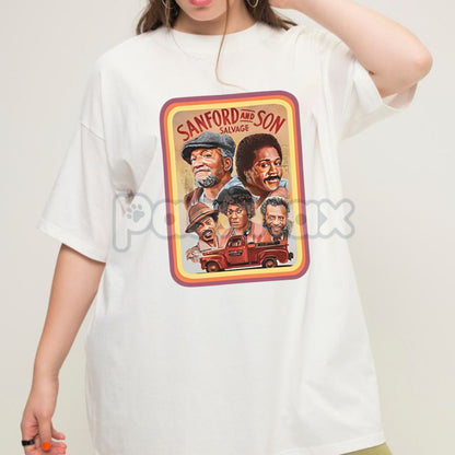 Sanford & Son Classic Portrait Vintage T-Shirt - Lamont & Fred Foxx Tee, Retro TV Show Merch