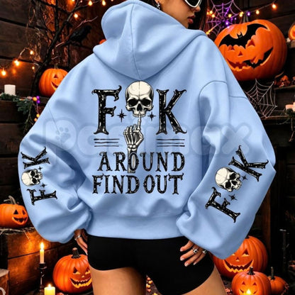 Fuck Around And Find Out Graphic Hoodie – FAFO Patriotic Gun Rights Pullover, Bold Outlaw Streetwear Sweatshirt, Unisex Heavy Blend