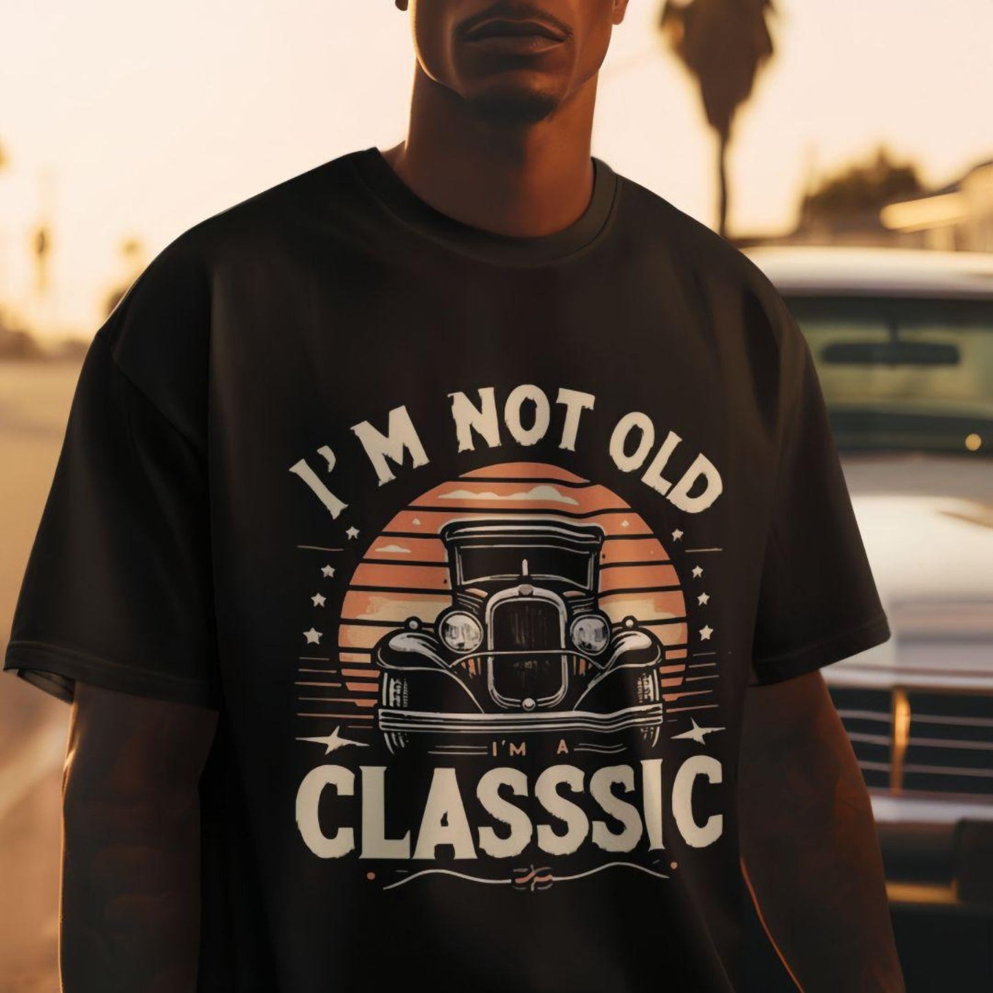 New 2025 Men's Printed T-Shirt - Black 100% Cotton Premium Tee, Durable Short-Sleeve Top
