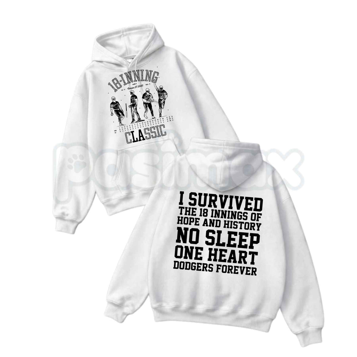 18 Innings of Agony & Glory Hoodie – Epic Baseball Marathon Graphic Pullover, Nostalgic Sports Memory Sweatshirt, Unisex Heavy Blend