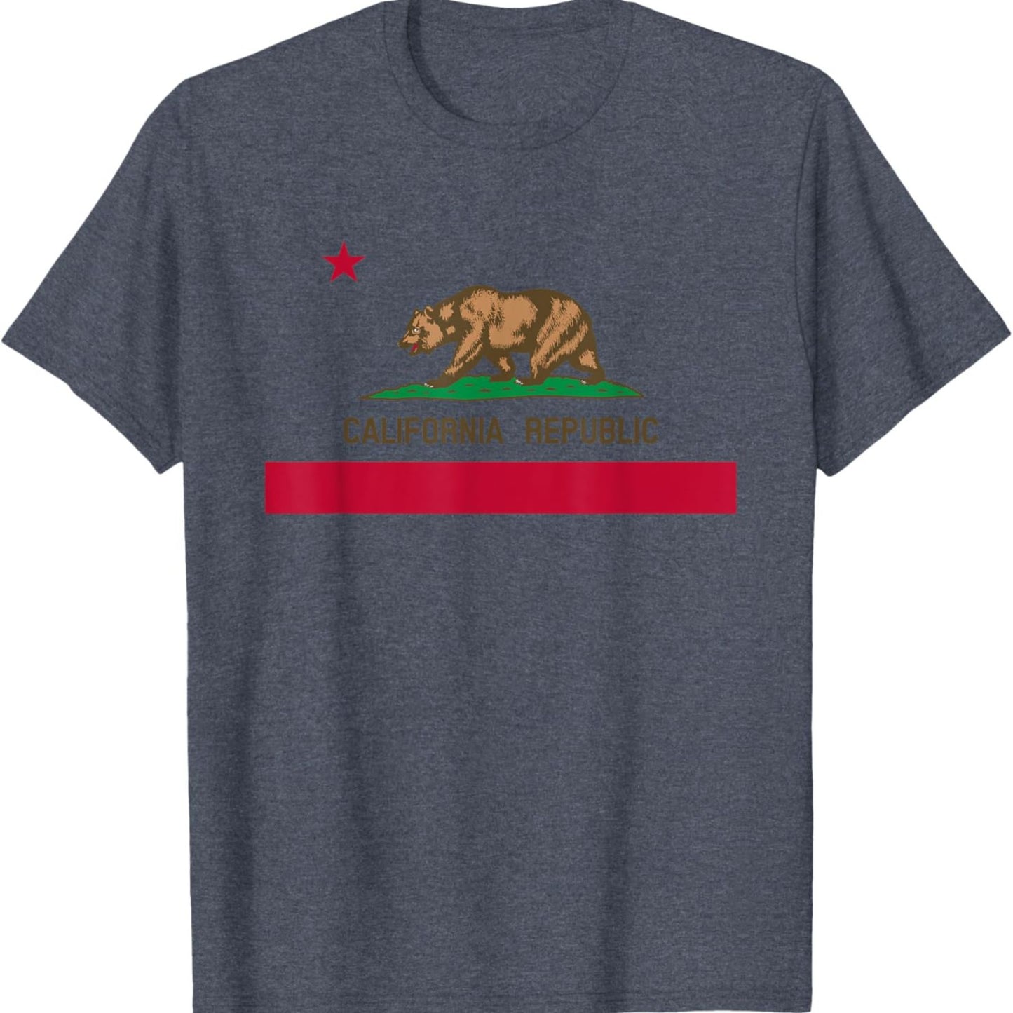 California Republic Flag T-Shirt - Patriotic State Travel USA Gift Tee, California Bear Apparel