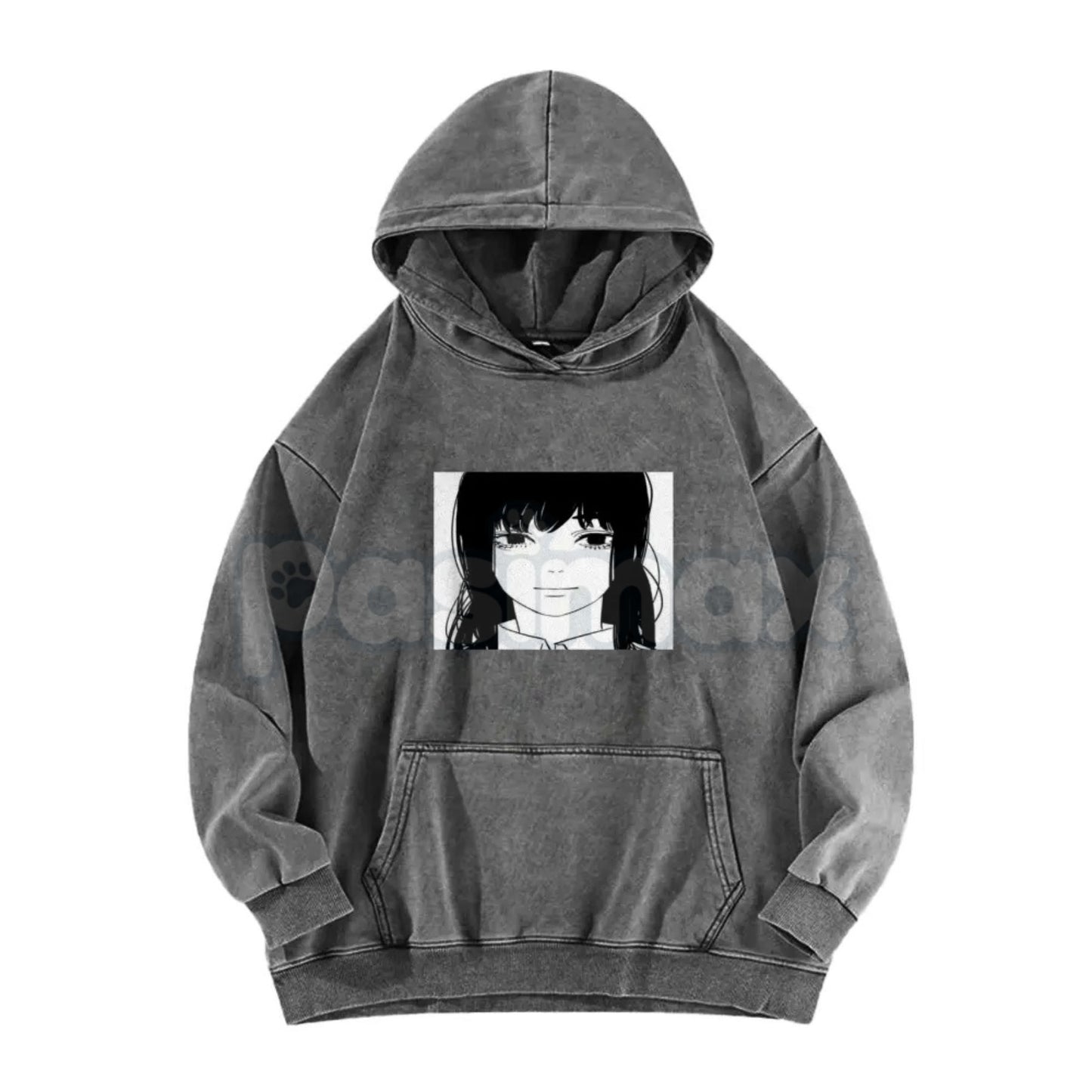 Asa Stare Chainsaw Man Hoodie – Fun Anime & Manga Reference Pullover, Vintage Washed Fit