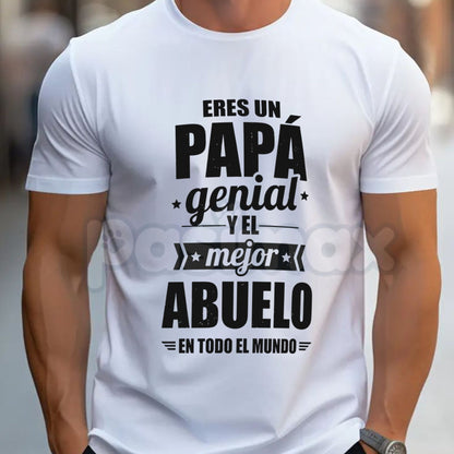 "Eres Un Papá Genial" T-Shirt – Spanish Father & Grandpa Heritage Graphic Tee