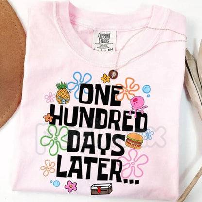 Comfort Colors® "100 Days Later" Teacher Survival T-Shirt – Funny 100th Day of School Tee, Trendy Educator Apparel, School Milestone Graphic Top