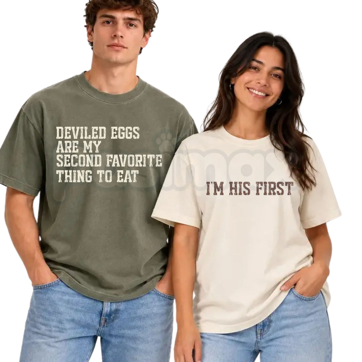 Comfort Colors® Funny Thanksgiving Couples Shirts – Inappropriate Deviled Eggs Graphic Tee, Matching Husband Wife Friendsgiving Tops & Gift