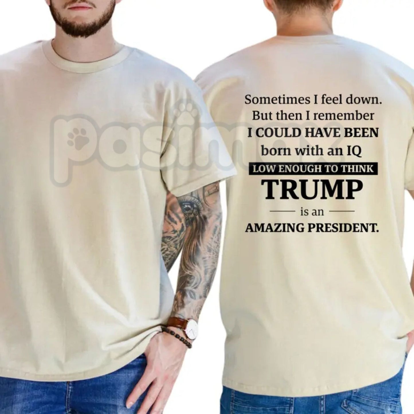 Funny "Sometimes I Feel Down But Then I Remember" T-Shirt – Liberal Democrat Graphic Tee