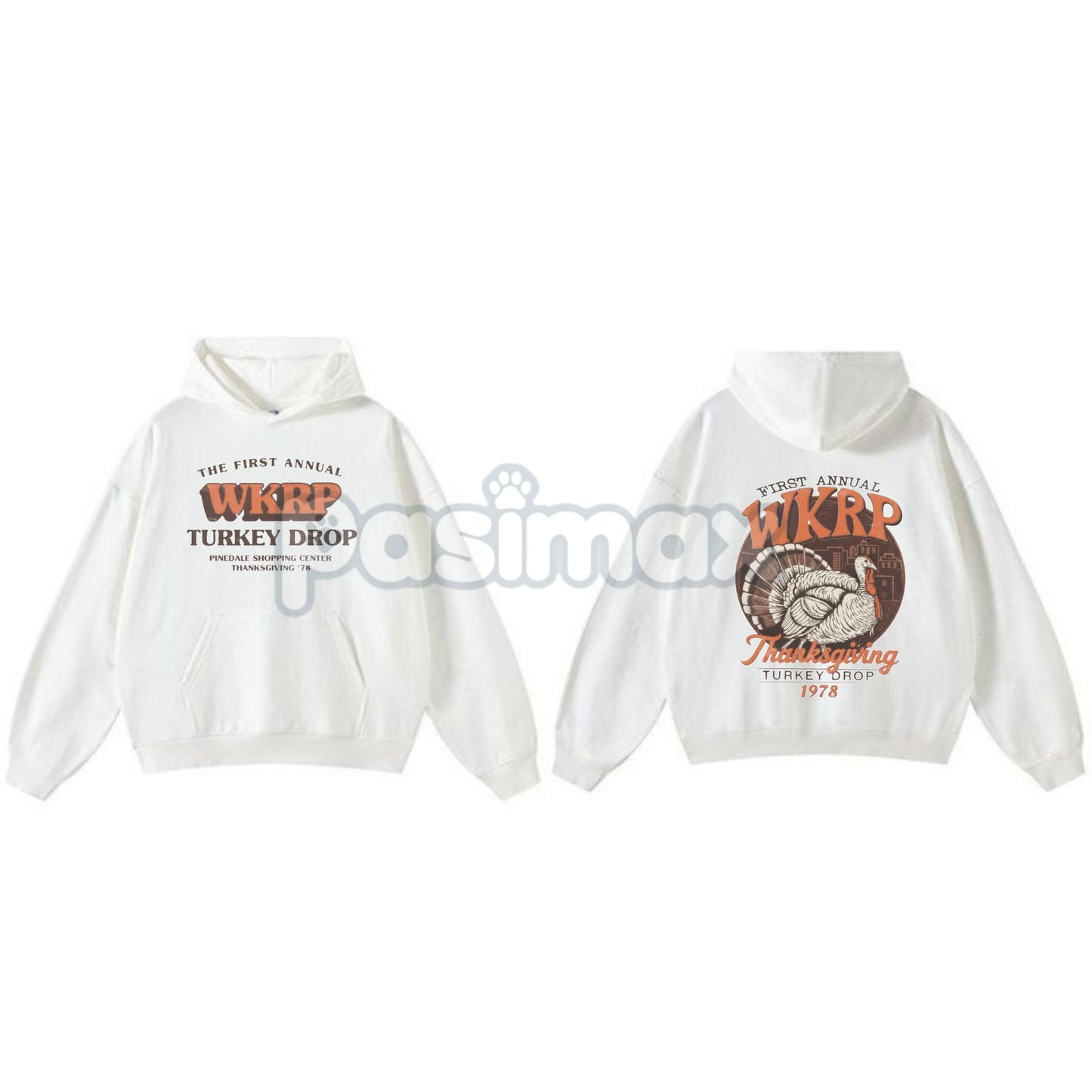WKRP Turkey Drop 1978 Hoodie – Inaugural Thanksgiving Pullover, Cincinnati Sitcom Nostalgia