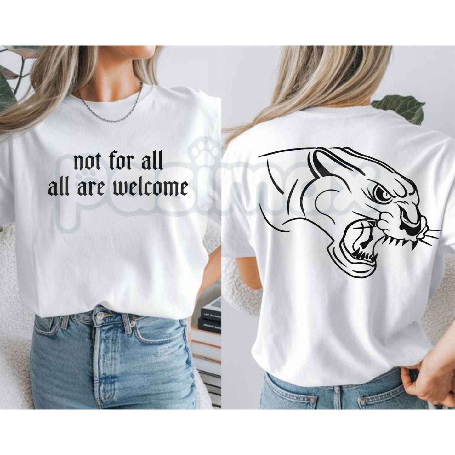 Not For All All Are Welcome T-Shirt – Inclusive Statement Quote Unisex Cotton Graphic Tee