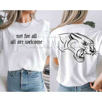Not For All All Are Welcome T-Shirt – Inclusive Statement Quote Unisex Cotton Graphic Tee
