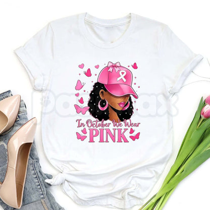 Breast Cancer Awareness Pink Ribbon Butterfly T-Shirt – Hope Warrior Graphic Tee