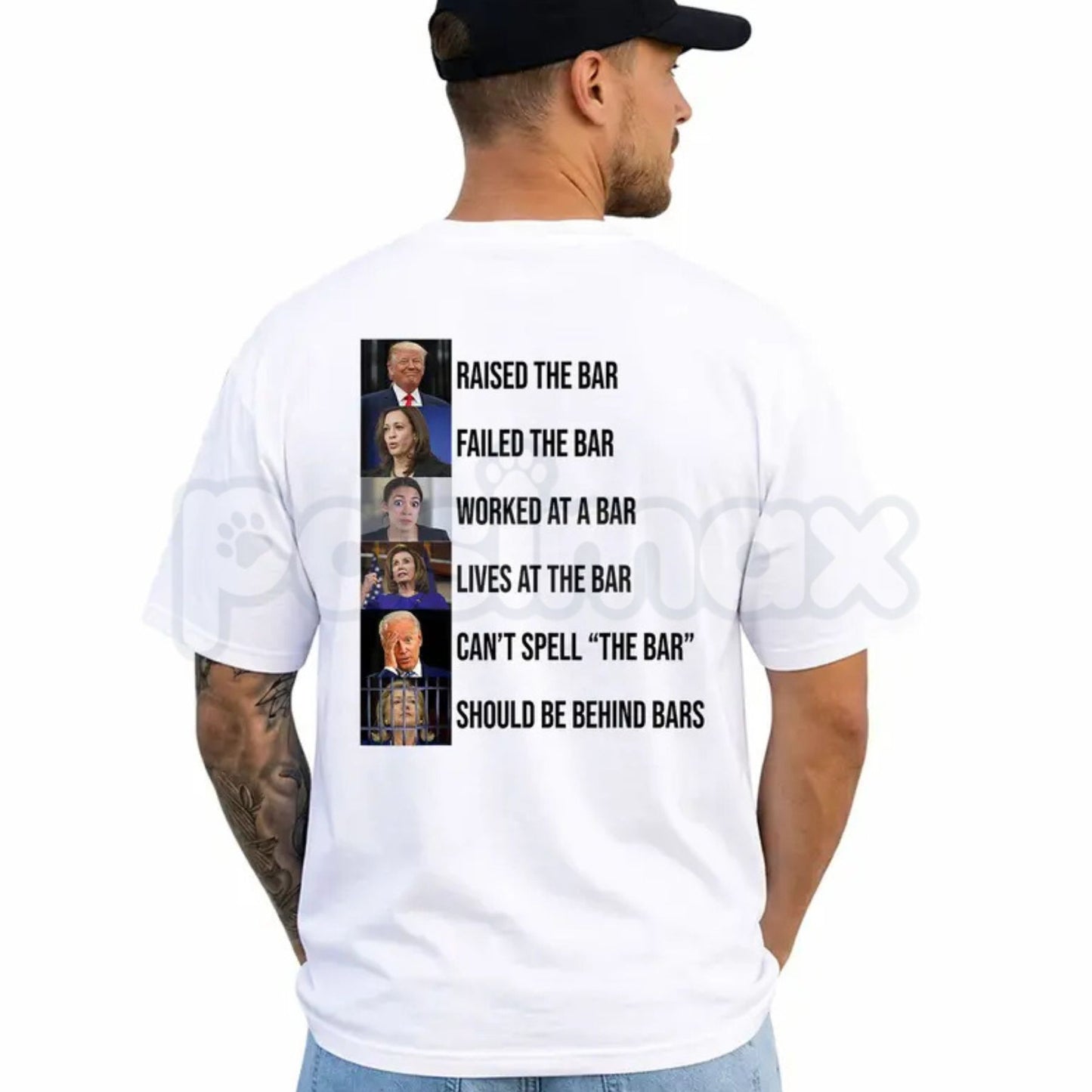 Trump Raised The Bar Failed The Bar T-Shirt – Sarcastic Political Meme Tee, Funny Conservative Law School Unisex Graphic Shirt