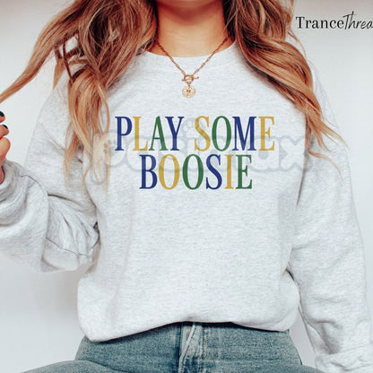 Play Some Boosie Sweatshirt | Funny Hip Hop Quote Crewneck | Southern Rap Aesthetic Jumper | Badazz Music Graphic Pullover | Retro Streetwear Party Shirt | Music Lover Gift for Him Her