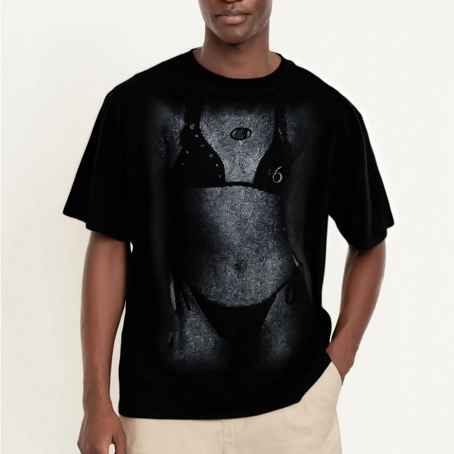 Beach Art T-Shirt - Vintage Summer Graphic Tee, Oversized Loose Fit Streetwear