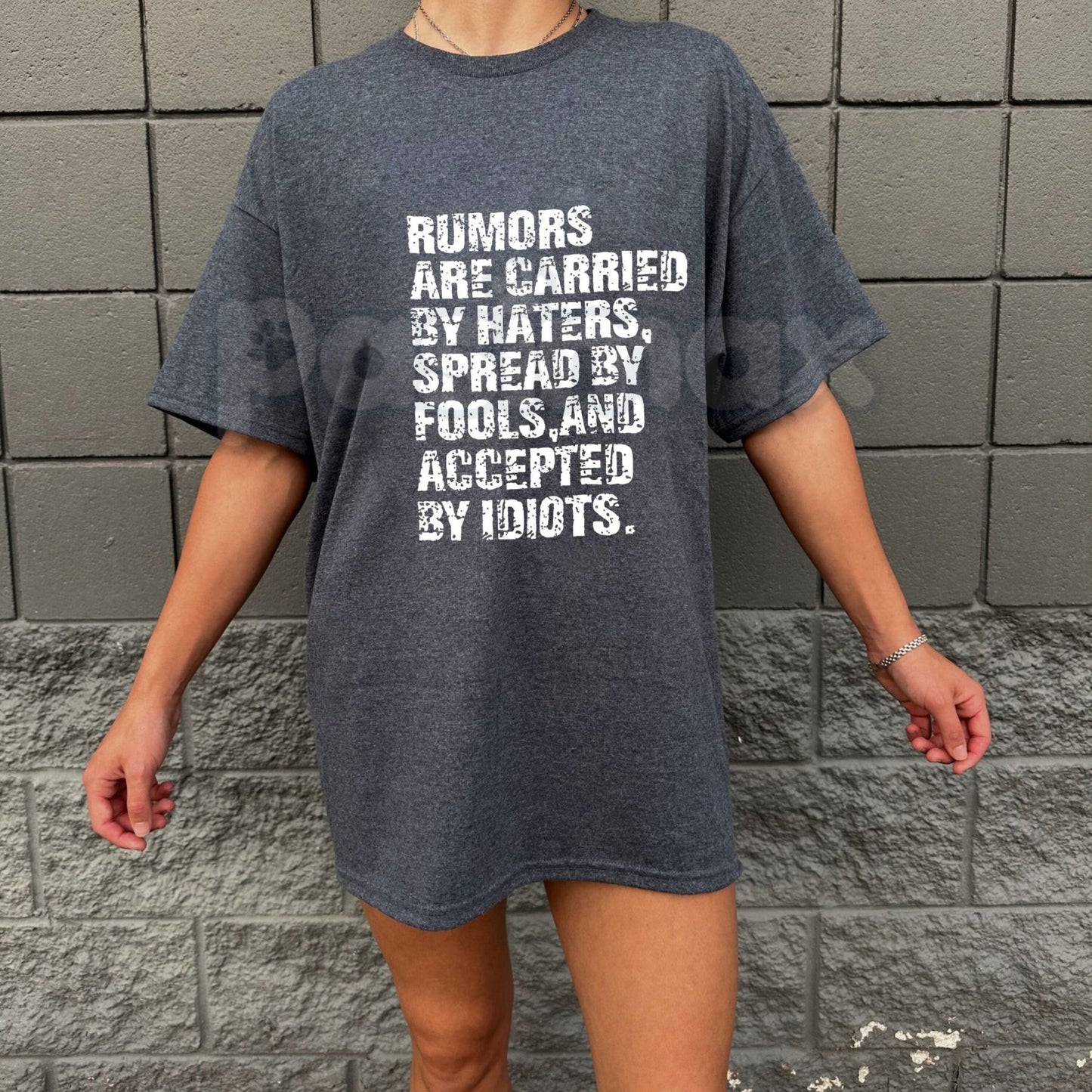 "Rumors Are Carried By Haters" Funny T-Shirt – Sarcastic High-Impact Graphic Tee, Premium 100% Cotton Unbothered Top, Soft Lived-In Heavyweight Boss Statement Shirt, Made in USA