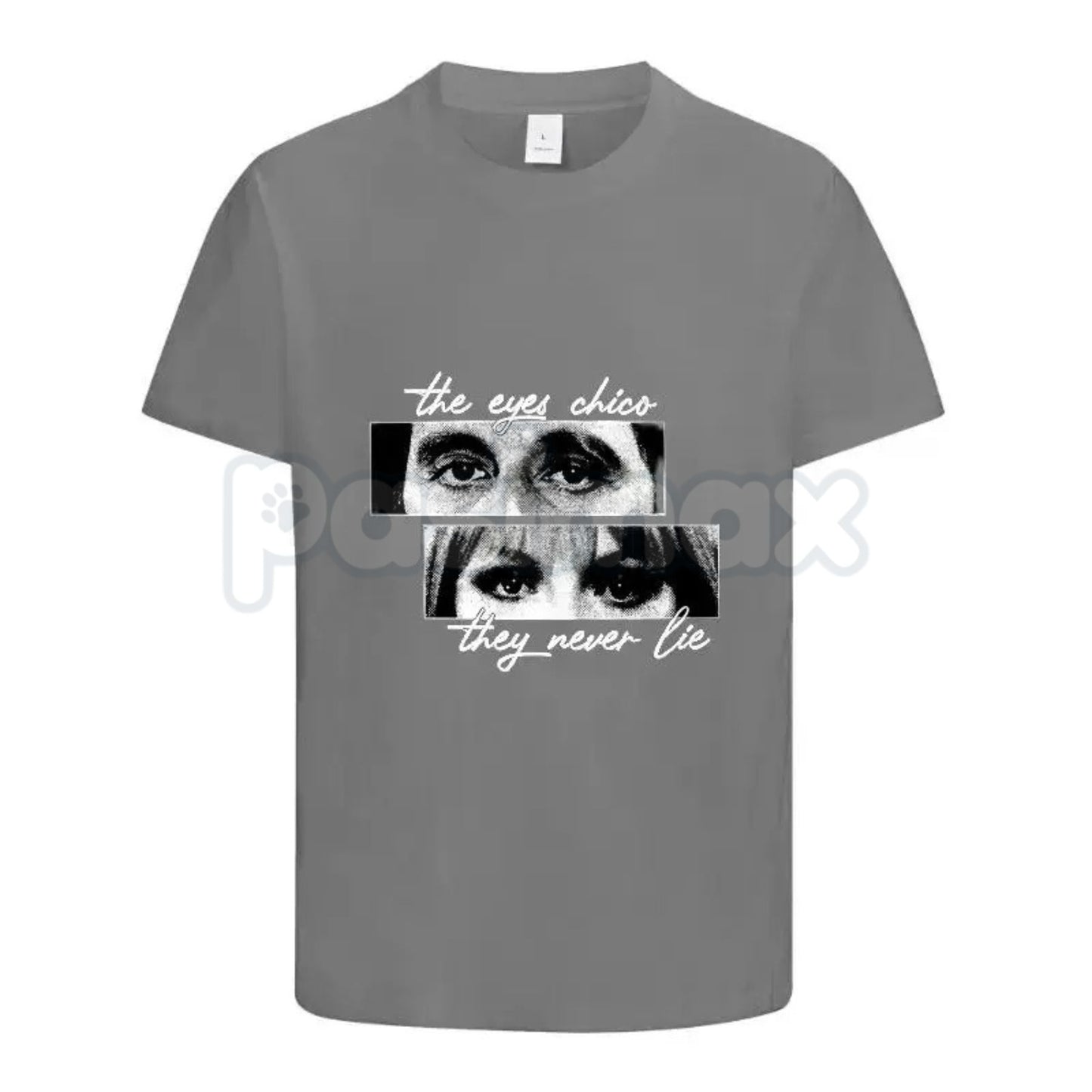 "The Eyes Chico They Never Lie" Scarface T-Shirt – Tony Montana Cinematic Graphic Tee, Premium 100% Cotton 80s Crime Drama Top, Soft Lived-In Heavyweight Iconic Quote Shirt, Made in USA