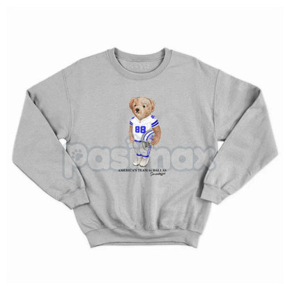 Vintage Sport Varsity Football All Team Graphic Sweatshirt – Retro Style Crewneck Pullover