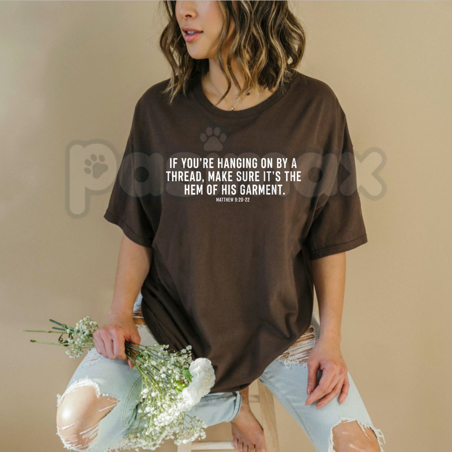 Hem Of His Garment Christian T-Shirt – Matthew 9 Scripture Faith Healing Graphic Tee