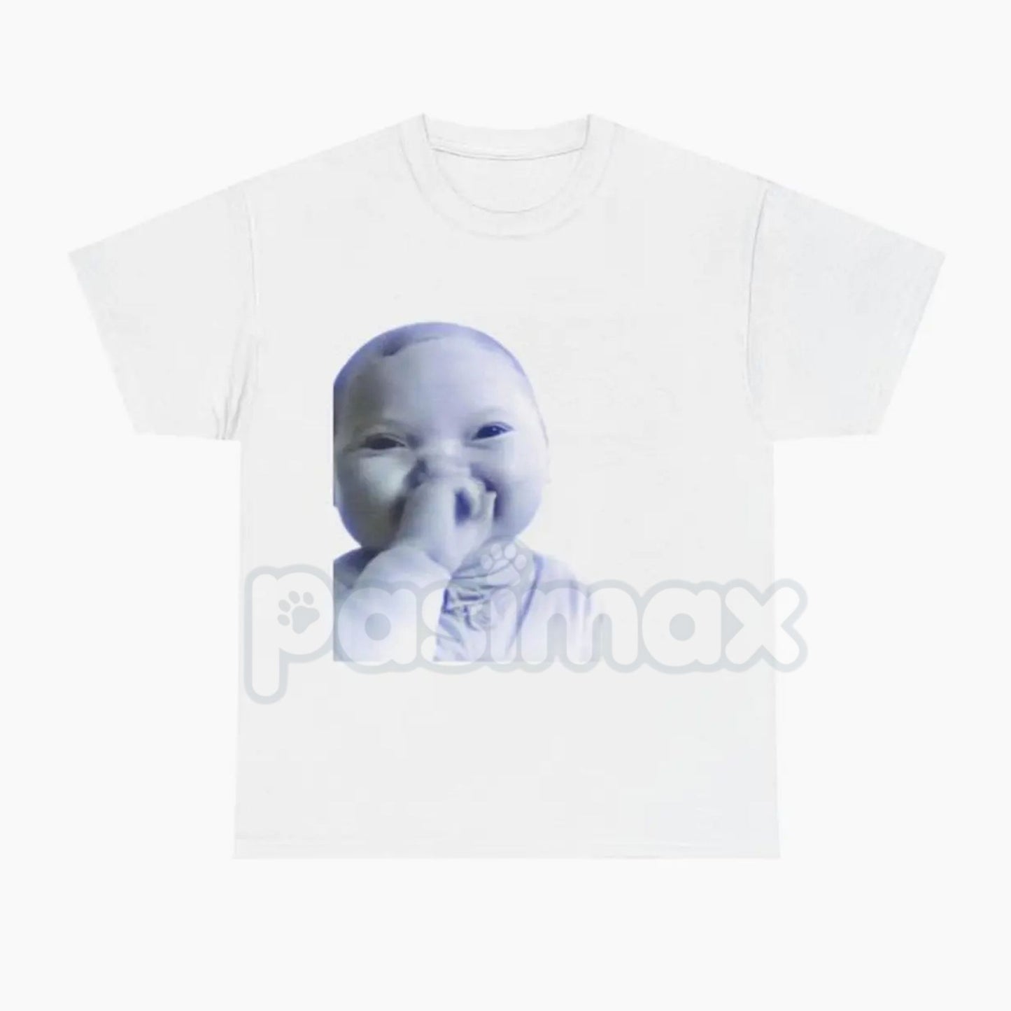 Viral AI Baby Laughing Meme Shirt - "Holding Back a Laugh" Tuff Tee, Funny Internet Culture Apparel, Relatable Humor Statement Shirt