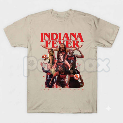 Indiana Fever T-Shirt – Official Style Women's Basketball Graphic Tee, Vintage WNBA Game Day Unisex Cotton Shirt