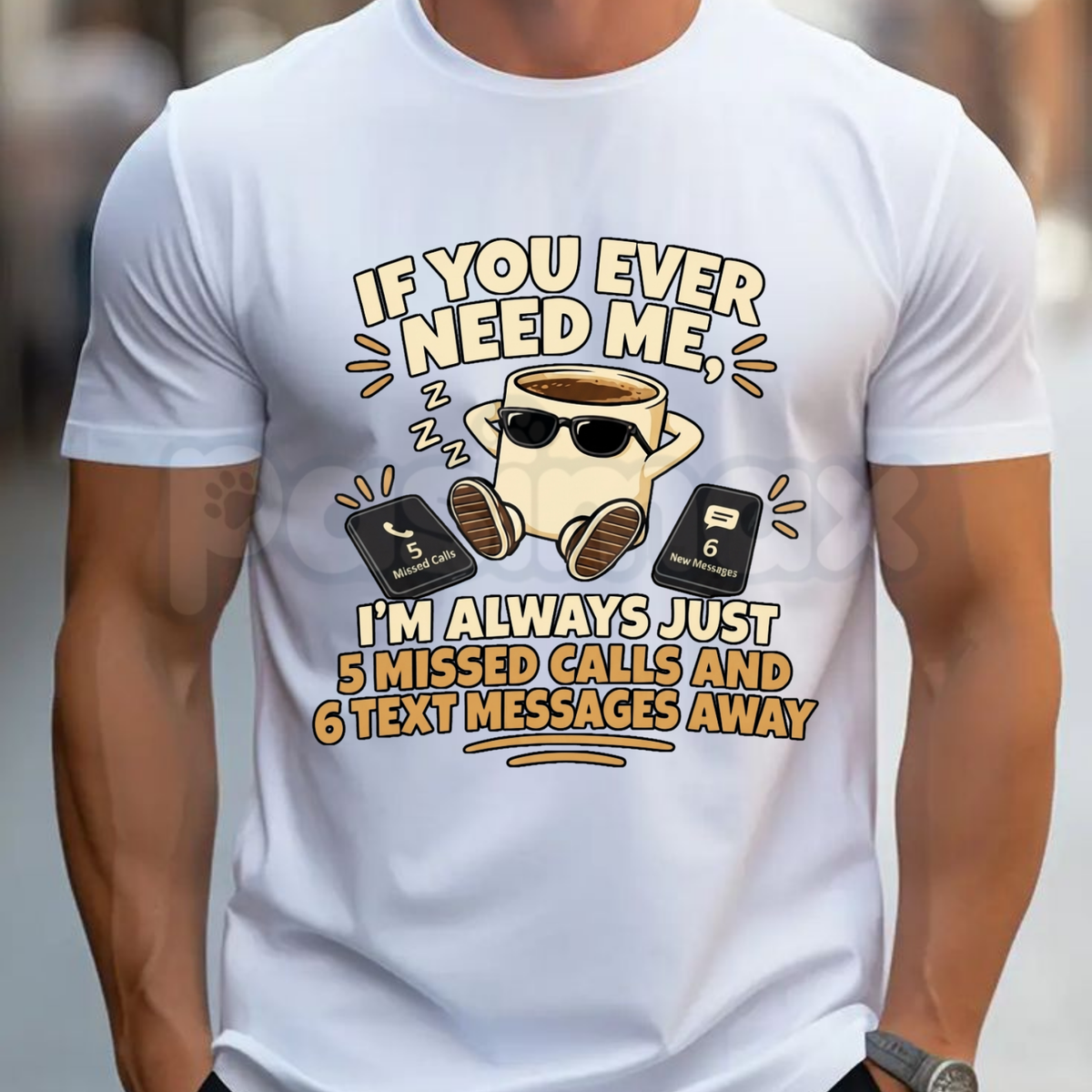 If You Ever Need Me I'm Just 5 Missed Calls Away T-Shirt – Funny Introvert Meme Shirt, Sarcastic Humor Graphic Tee for Men & Women