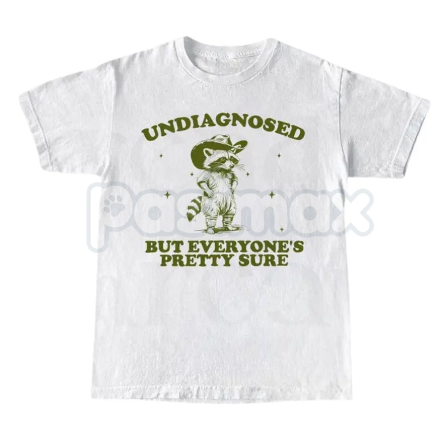 "Undiagnosed But Everyone's Pretty Sure" T-Shirt – Funny ADHD Meme Graphic Tee, Premium 100% Cotton Mental Health Awareness Top, Soft Lived-In Heavyweight Relatable Neurospicy Shirt, Made in USA