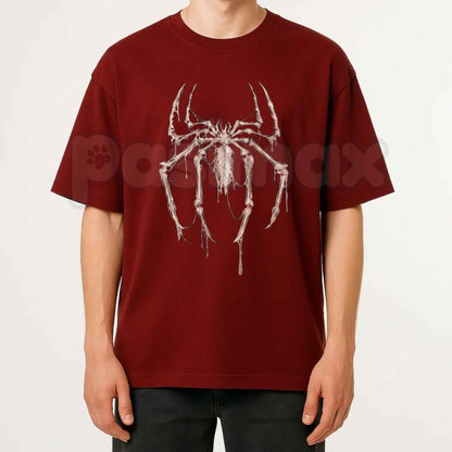 Vintage Spider Skeleton Graphic T-Shirt – Retro Gothic Arachnid Animal Unisex Cotton Tee