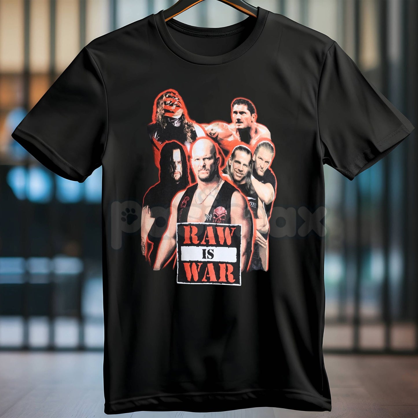 WWE Raw Is War Graphic T-Shirt - Vintage Attitude Era Wrestling Tee, Men's and Big Men's Retro WWE Shirt, Classic Monday Night Raw Fan Apparel