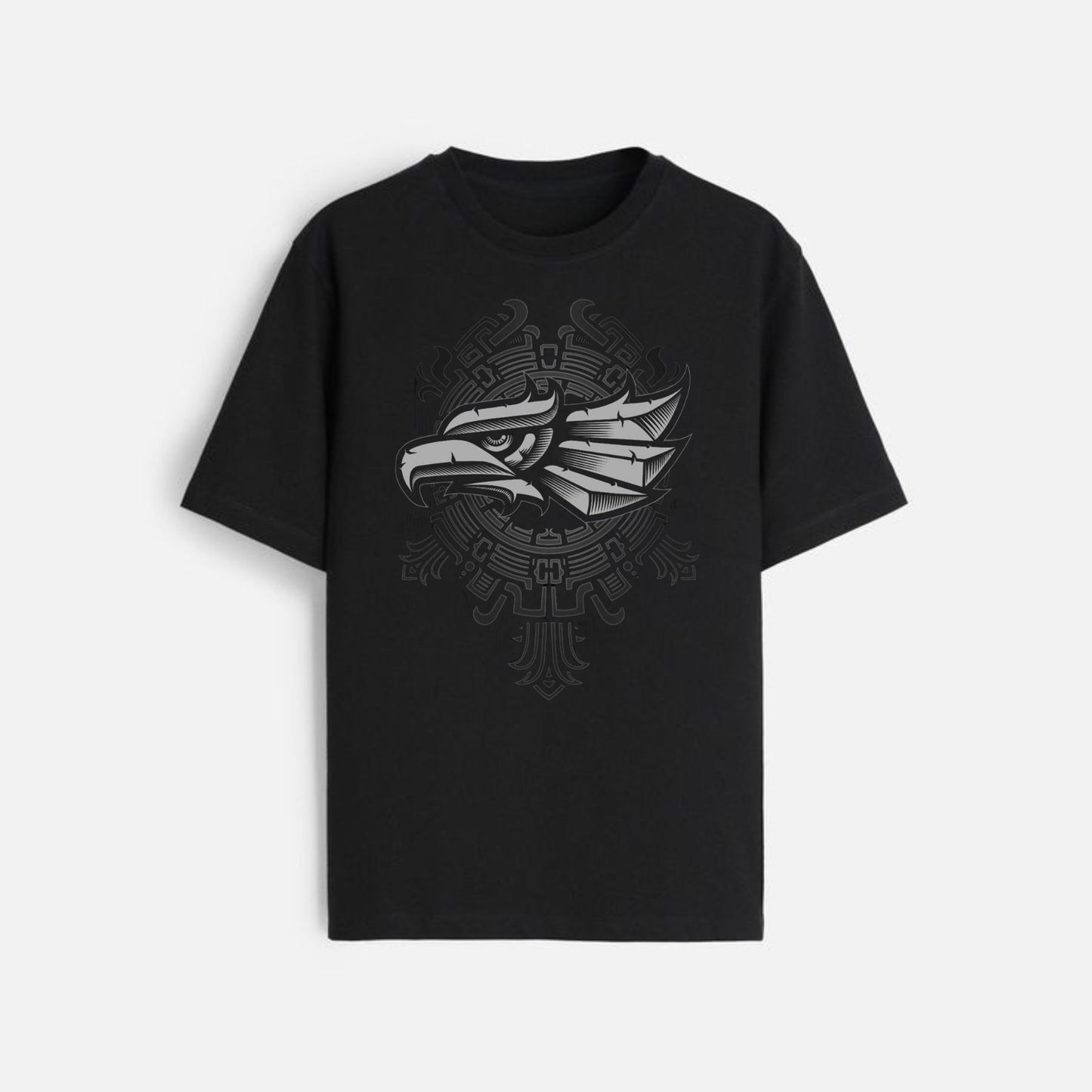 Men's 3D Eagle & Tribal Print T-Shirt - Mexican Themed Performance Tee, Plus Size Casual & Party Top