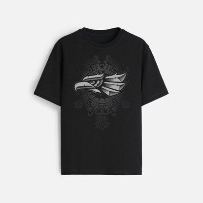 Men's 3D Eagle & Tribal Print T-Shirt - Mexican Themed Performance Tee, Plus Size Casual & Party Top