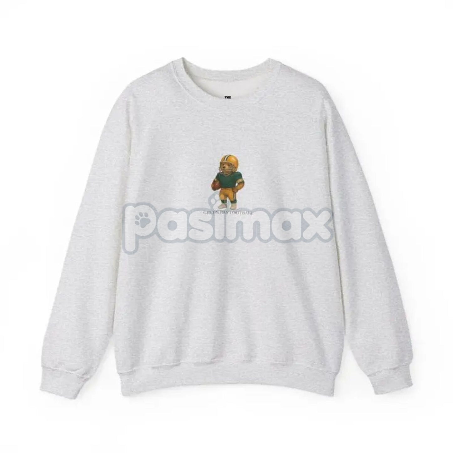 Vintage Football Teddy Bear Sweatshirt – Custom Team Fan Gift in Ash Color