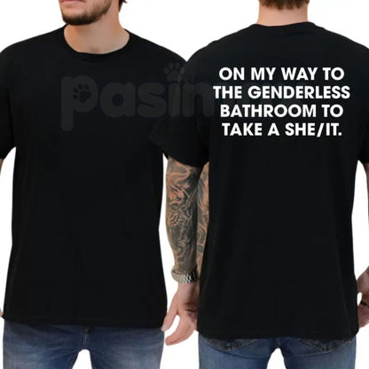 "On My Way" Genderless Graphic T-Shirt – Minimalist Modern Fluid Fit Unisex Crewneck Tee