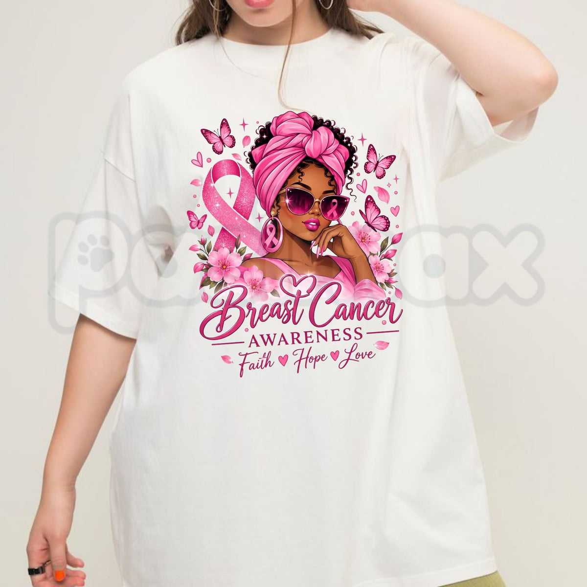Breast Cancer Survivor Boxing Woman Angel Wings T-Shirt – Fighter Pink Ribbon Graphic Tee
