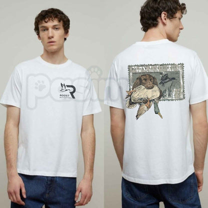 Roost Waterfowl Boykin Stamp T-Shirt – Outdoor Hunting Dog Unisex Cotton Graphic Tee