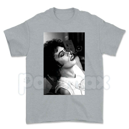 Tim Curry Smokes T-Shirt – Vintage Cult Movie Actor Graphic Unisex Cotton Tee