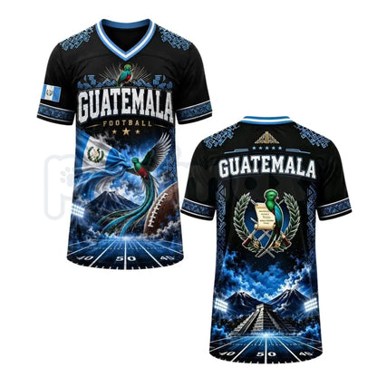 Guatemala National Team Hybrid Mesh Soccer V-Neck Shirt – Guate Pride Athletic Football Fan Tee