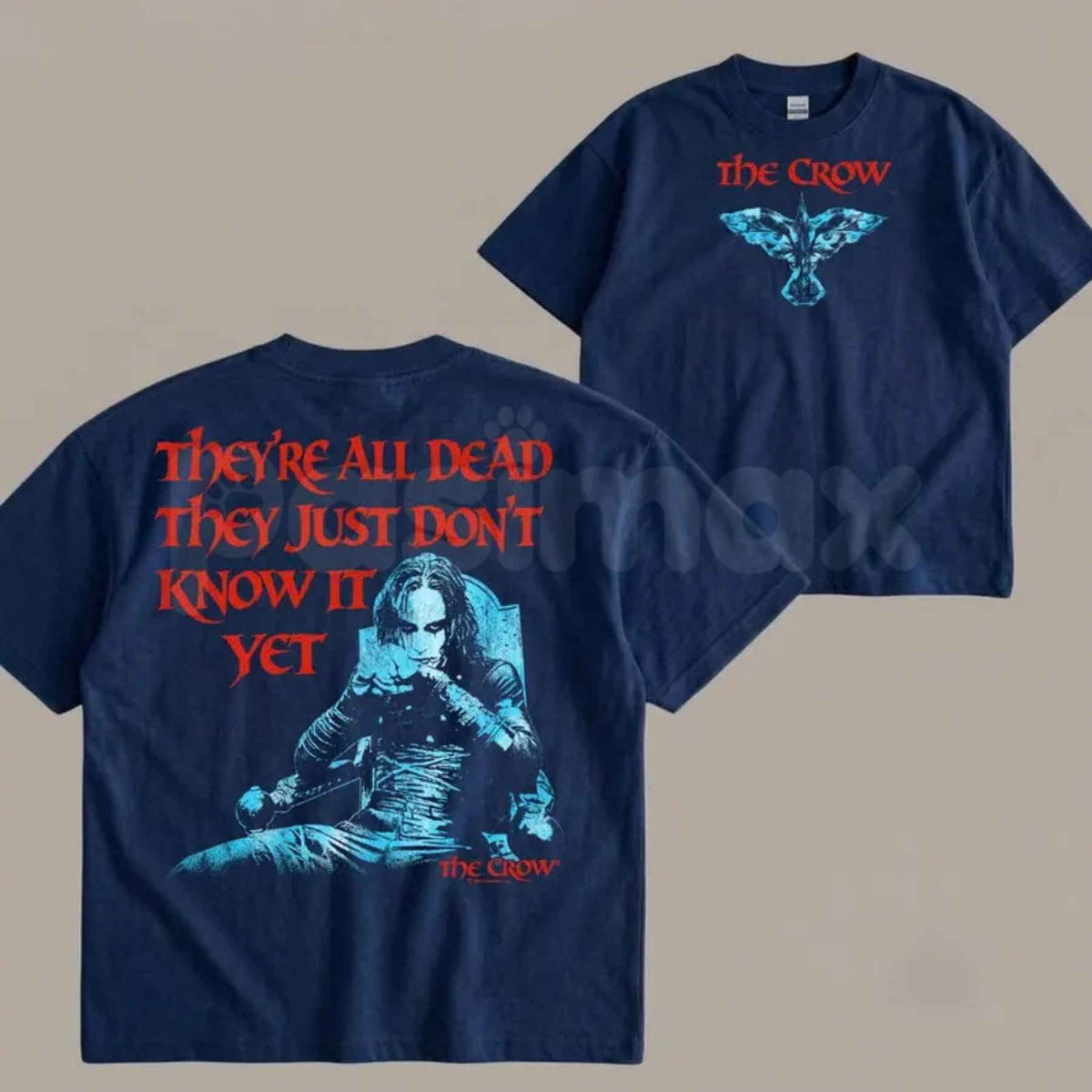 The Crow "They're All Dead" T-Shirt – Vintage 90s Gothic Horror Movie Unisex Graphic Tee