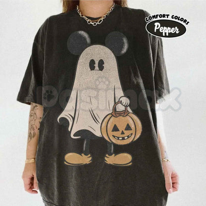 Comfort Colors® Retro Signature Halloween T-Shirt – Vintage Trick or Treat Graphic Tee, Spooky Season Party & Couple’s Trip Unisex Top