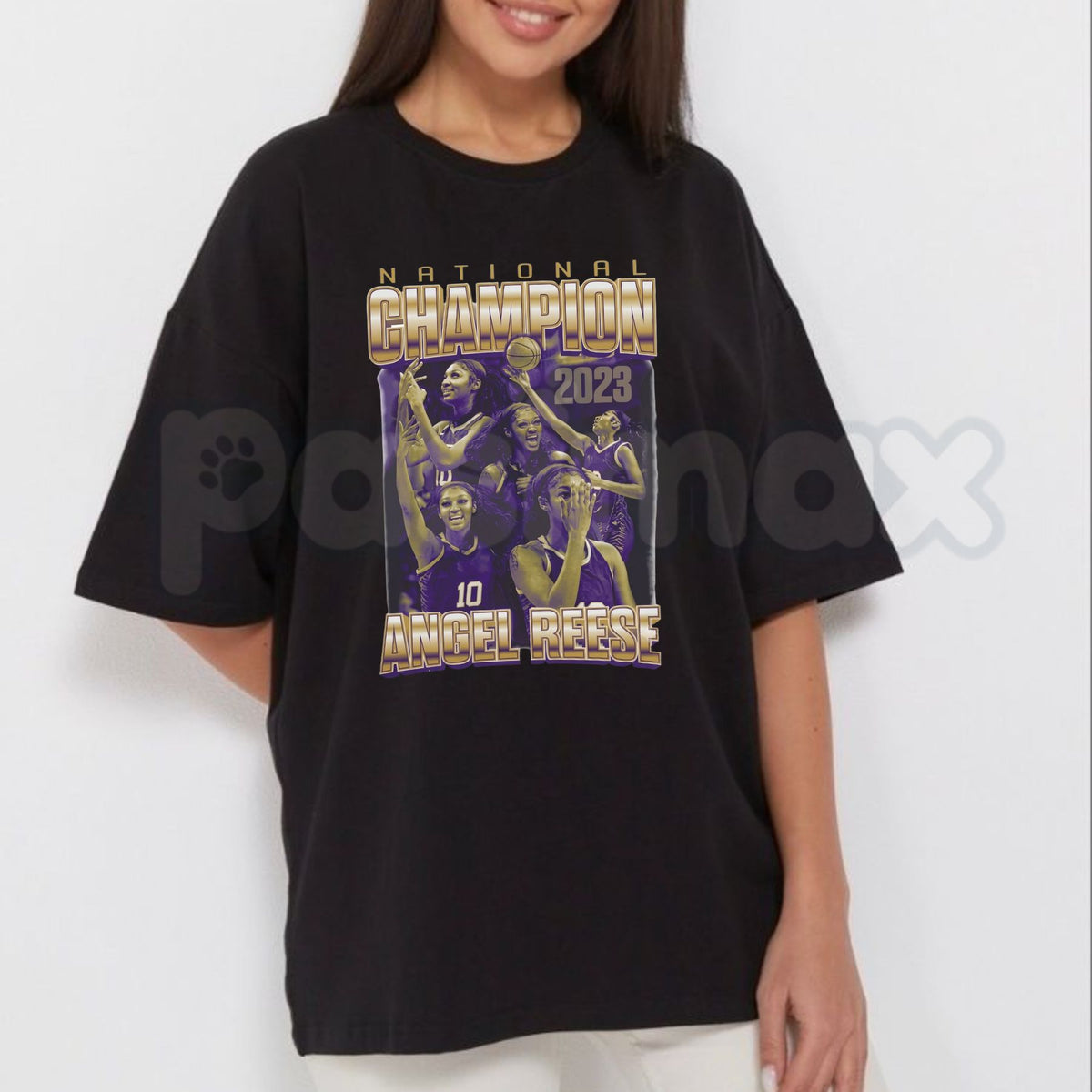 Angel Reese National Champion T-Shirt – LSU Women's Basketball Hoops Graphic Tee