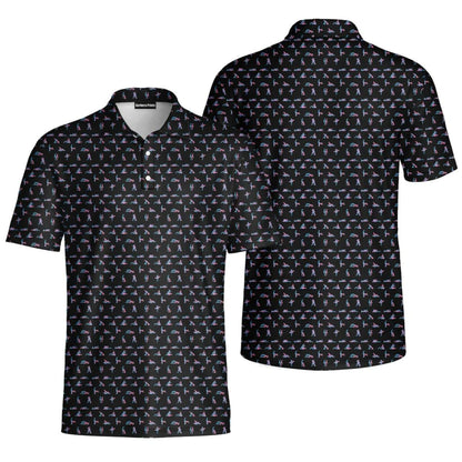 Stick Figure S-e-x Ed Polo Shirt – Funny Golf Polo for Men, Father's Day Gift, Breathable Athletic Menswear