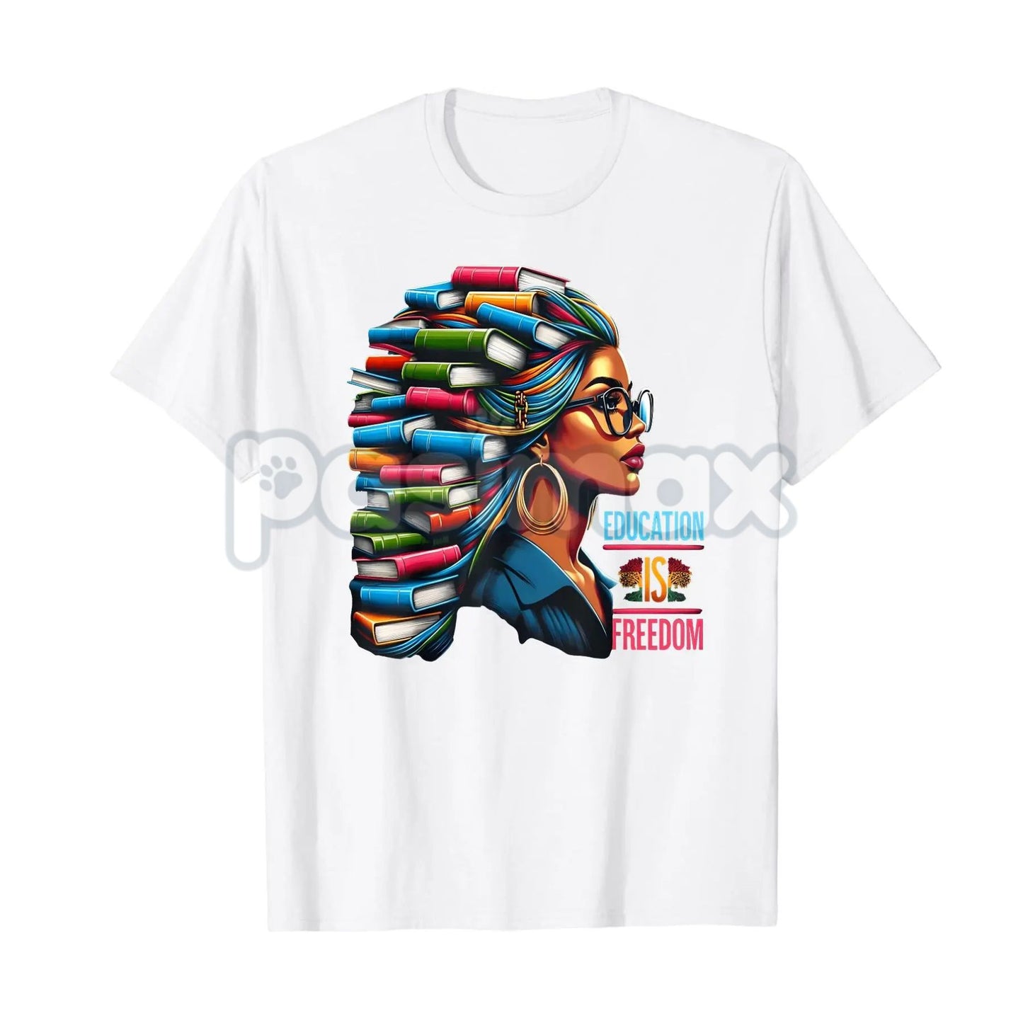 "Education is Free" Black History T-Shirt - Black Teacher Books & Literacy Graphic Tee, Empowering African American Educator Shirt, Premium Heavyweight Scholarly Heritage Top, Black History Month Literacy Gift, Unisex Civil Rights Education Apparel