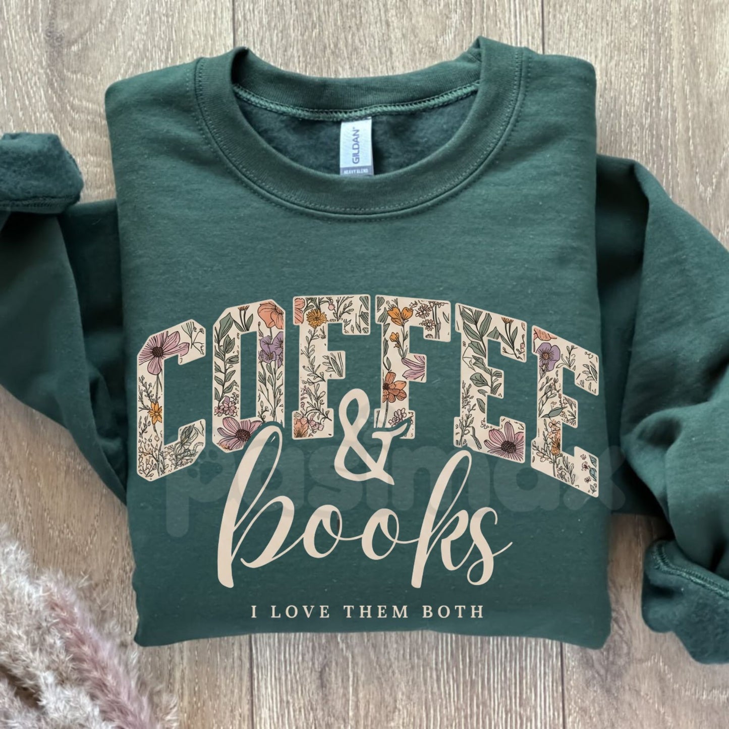 Coffee and Books Sweatshirt | Bookish Romance Reader Crewneck | Librarian Aesthetic Jumper | Dark Academia Coffee Lover Pullover | Literary Gift for Her | Cozy Reading Graphic Shirt