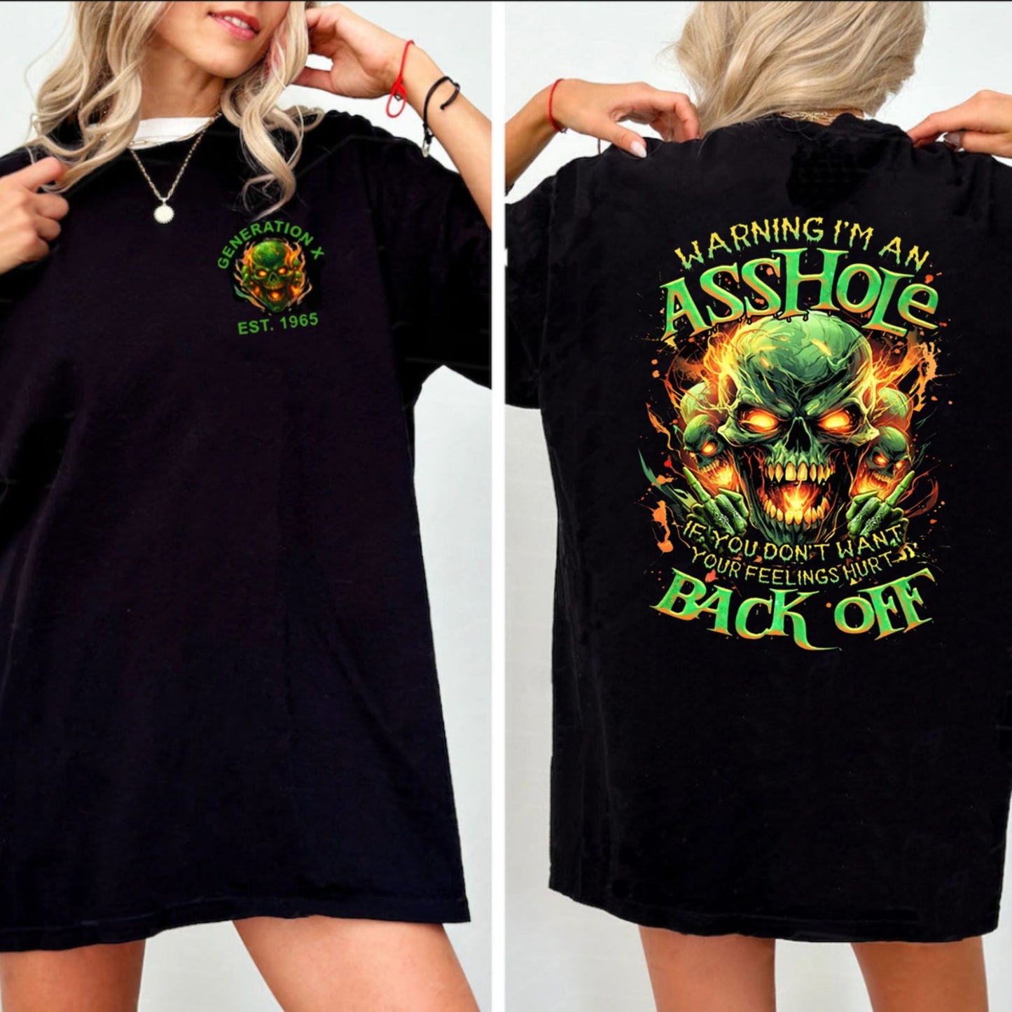 "Warning I'm An A*shole" Gen X T-shirt - Custom Year "FAFO" Tee, Badass Generation Apparel