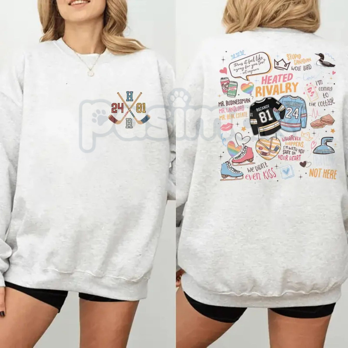 Hollanov Couple Romance Book Sweatshirt | Heated Rivalry Hockey Shirt | Shane and Ilya Bookish Jumper | Game Changer Series Gift | Sports Romance Fan Apparel