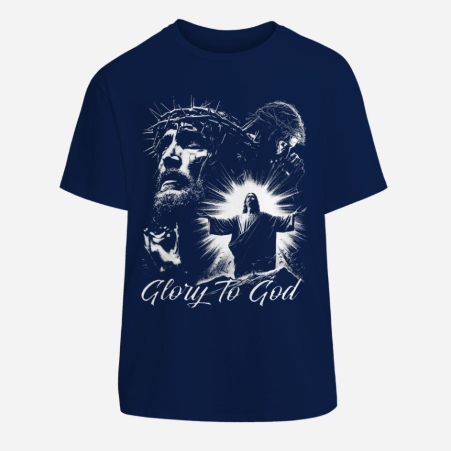 "Glory To God" Jesus T-Shirt - Y2K Rap Streetwear, Vintage Christian Graphic Tee