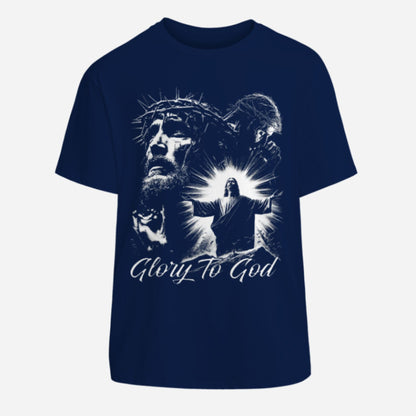 "Glory To God" Jesus T-Shirt - Y2K Rap Streetwear, Vintage Christian Graphic Tee