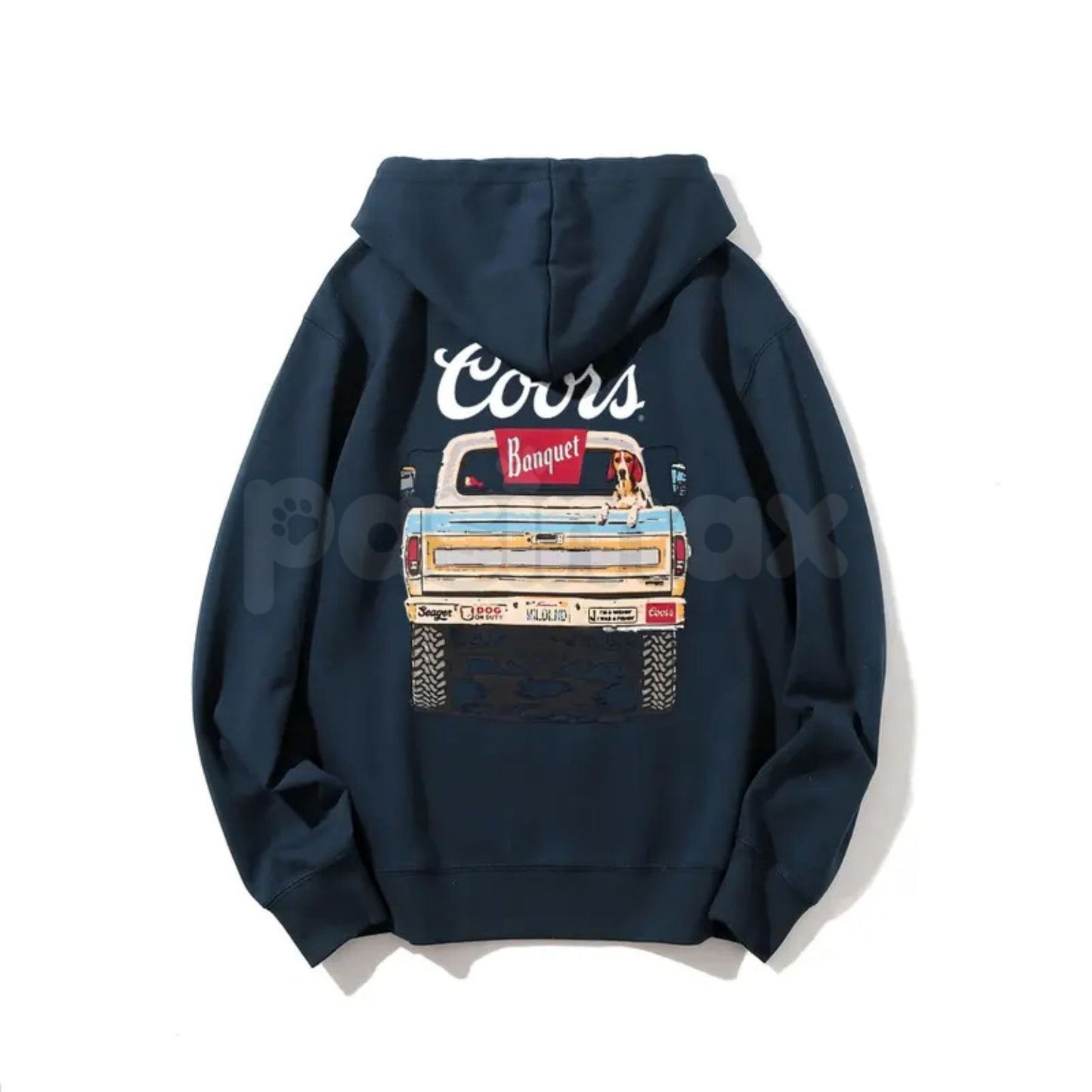 Coors Banquet Retro Truck Hoodie – Vintage Beer Brand Pullover, Classic Truck Graphic, Unisex Fan Apparel