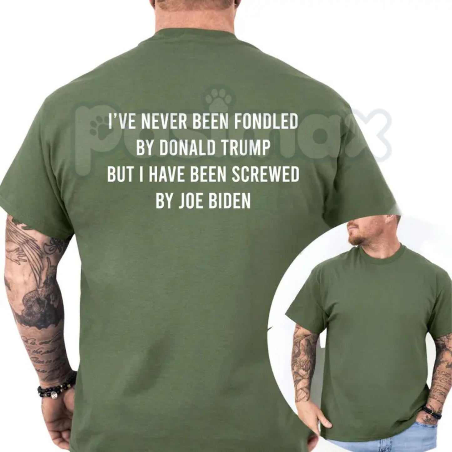 Funny "Screwed By Joe Biden" T-Shirt – Trump Supporter Anti-Biden Republican Graphic Tee